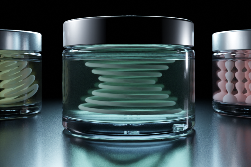 Gruppe mit Produkten der Cream-in-Gel Technology